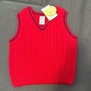 **TODDLER BOY CABLE KNIT VEST SZ 18 MOS**